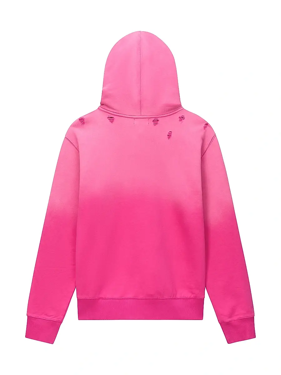 RTA Men's Chaparral Dion Ombré Cotton Distressed Hoodie | Thumbnail 2