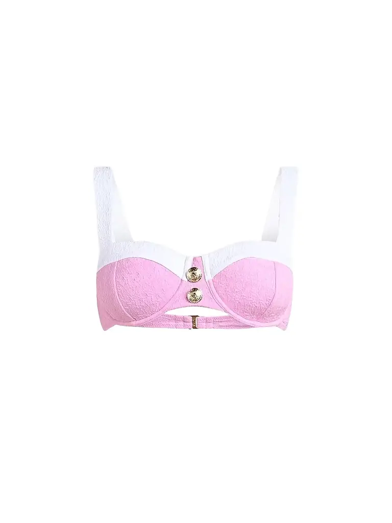 L'Agence Women's Colorblock Chic Alexandria Underwire Bikini Top - Blush - Size XL | Image 1 L'Agence Women's Colorblock Chic Alexandria Underwire Bikini Top - Blush - Size XL | Image 1