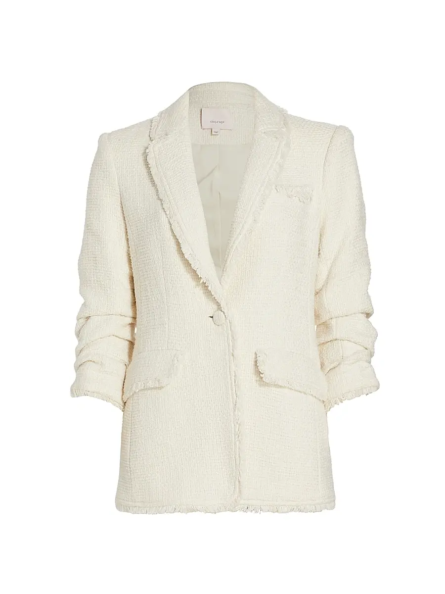 Cinq à Sept Women's Khloe Boucle Blazer - Gardenia - Size 0 | Image 1 Cinq à Sept Women's Khloe Boucle Blazer - Gardenia - Size 0 | Image 1