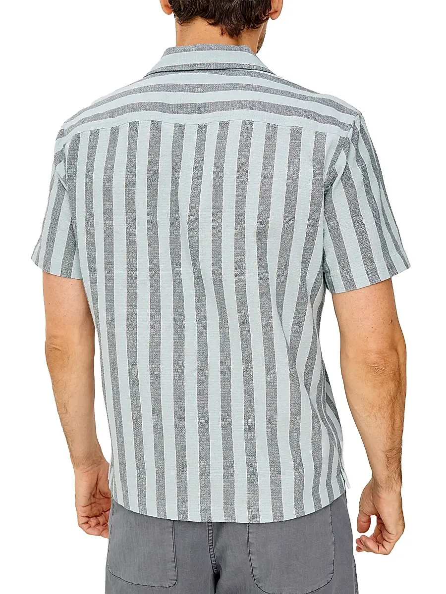 RAILS Men's Fielder Striped Cotton Camp Shirt | Thumbnail 5 RAILS Men's Fielder Striped Cotton Camp Shirt | Thumbnail 5