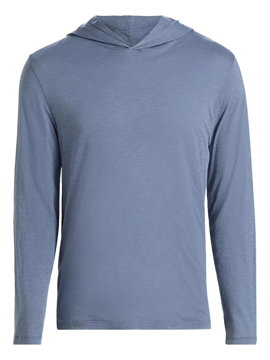 Vince Men's Fine Slub Double-Layer Cotton Hoodie