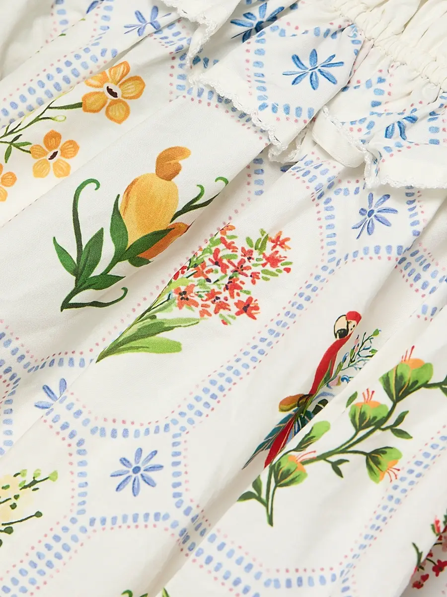 Farm Rio Women's Tropical Porcelain Maxi Dress | Thumbnail 7
