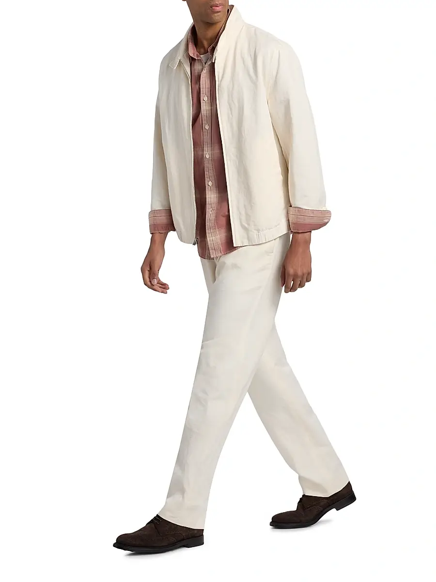 Vince Men's Cotton-Linen Bomber Jacket | Thumbnail 2 Vince Men's Cotton-Linen Bomber Jacket | Thumbnail 2