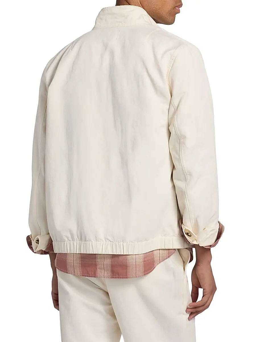 Vince Men's Cotton-Linen Bomber Jacket | Thumbnail 5 Vince Men's Cotton-Linen Bomber Jacket | Thumbnail 5