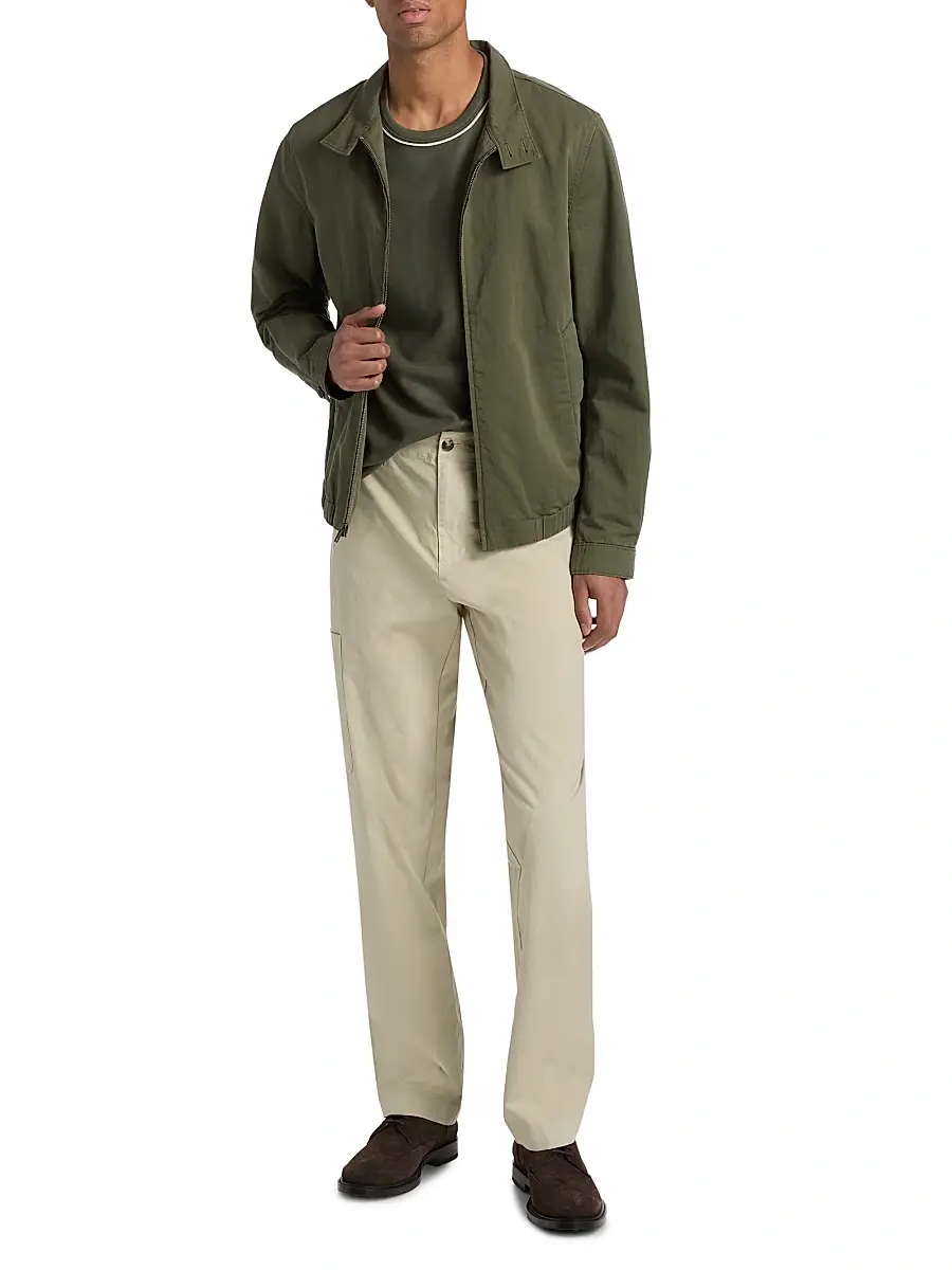 Vince Men's Cotton-Linen Bomber Jacket | Thumbnail 2 Vince Men's Cotton-Linen Bomber Jacket | Thumbnail 2