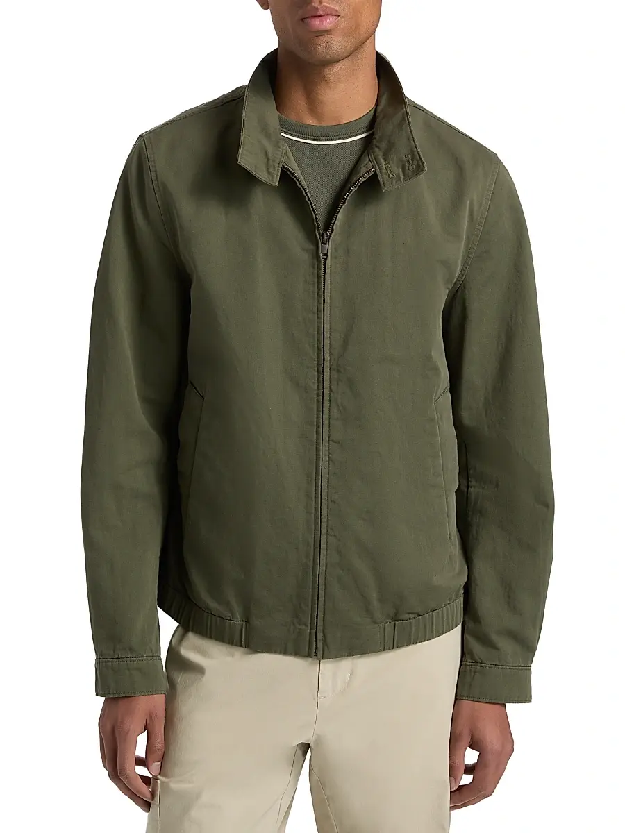 Vince Men's Cotton-Linen Bomber Jacket | Thumbnail 3 Vince Men's Cotton-Linen Bomber Jacket | Thumbnail 3