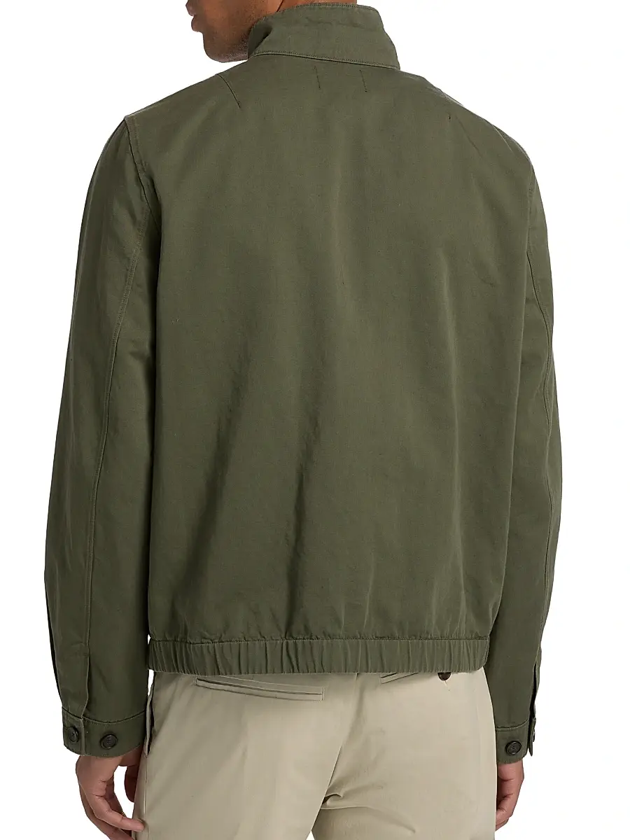 Vince Men's Cotton-Linen Bomber Jacket | Thumbnail 5 Vince Men's Cotton-Linen Bomber Jacket | Thumbnail 5