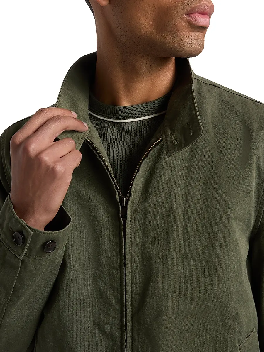 Vince Men's Cotton-Linen Bomber Jacket | Thumbnail 6 Vince Men's Cotton-Linen Bomber Jacket | Thumbnail 6