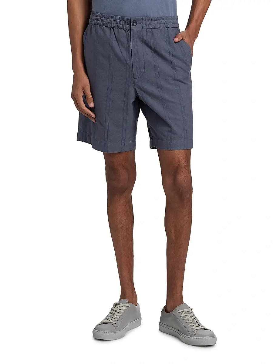 Vince Men's Cove Striped Cotton-Hemp Shorts | Thumbnail 3 Vince Men's Cove Striped Cotton-Hemp Shorts | Thumbnail 3