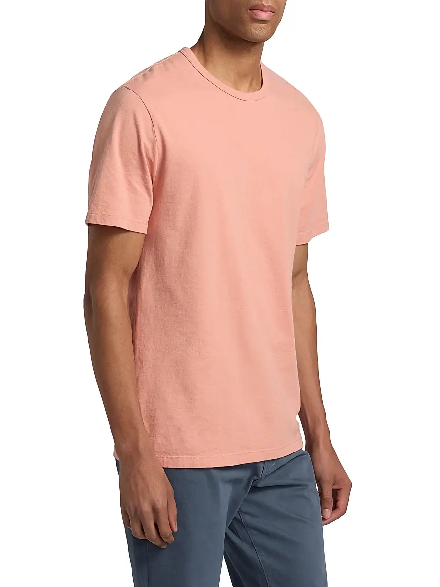 Vince Men's Garment-Dyed Crewneck T-Shirt | Thumbnail 4 Vince Men's Garment-Dyed Crewneck T-Shirt | Thumbnail 4