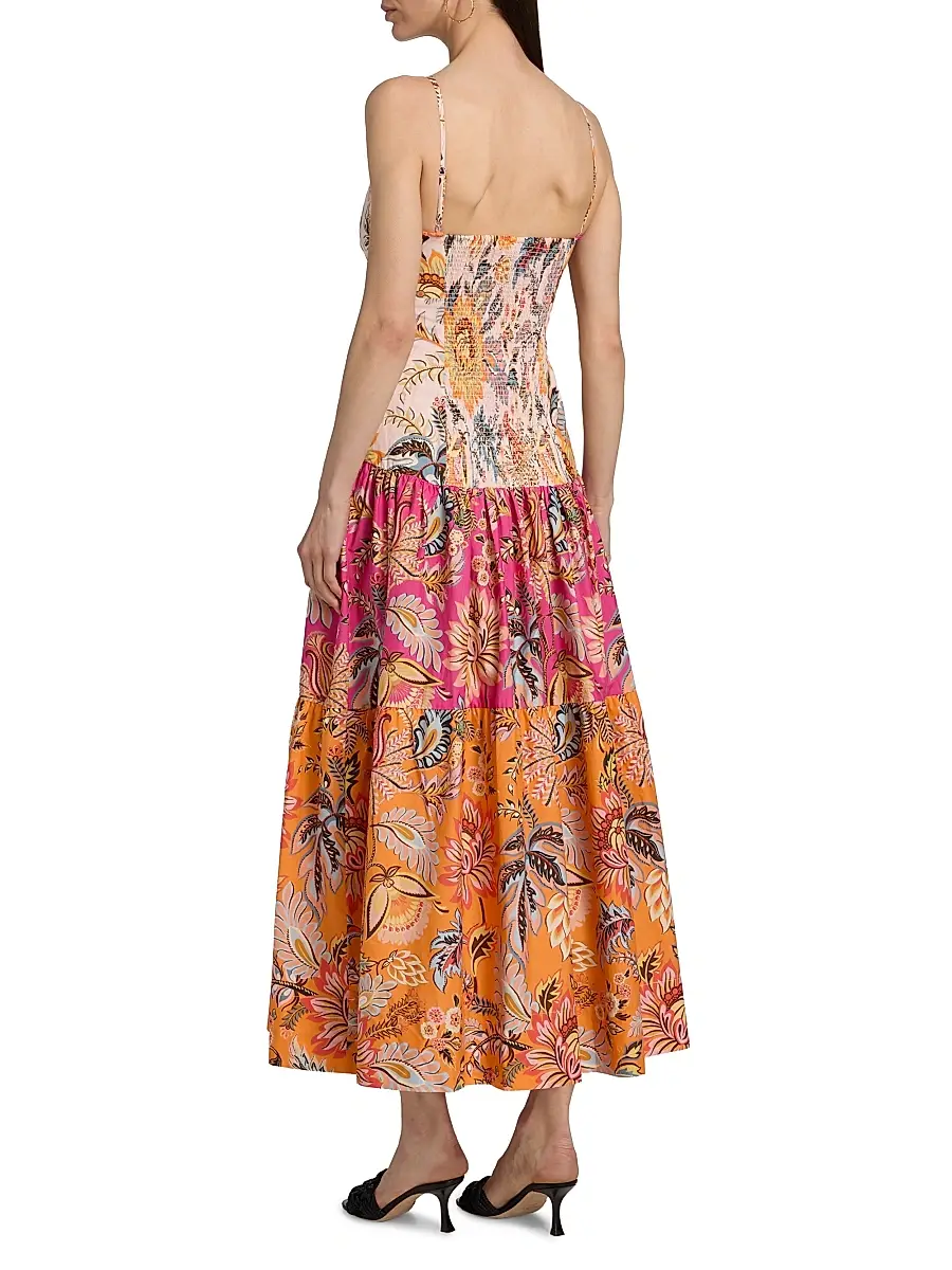 Farm Rio Women's Ligia Floral Tiered Maxi Dress | Thumbnail 5 Farm Rio Women's Ligia Floral Tiered Maxi Dress | Thumbnail 5