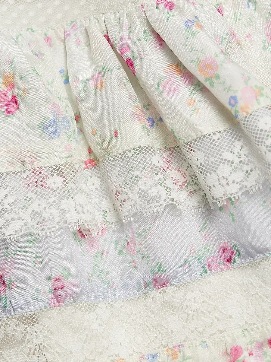 LoveShackFancy Women's Prim Halterneck Floral Minidress | Thumbnail 7