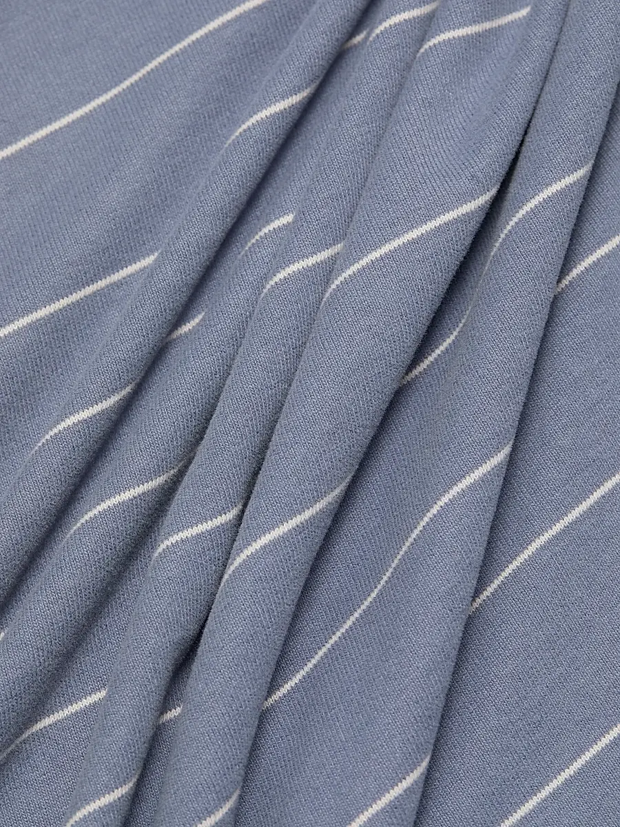 Vince Men's Striped Long-Sleeve Polo Shirt | Thumbnail 7