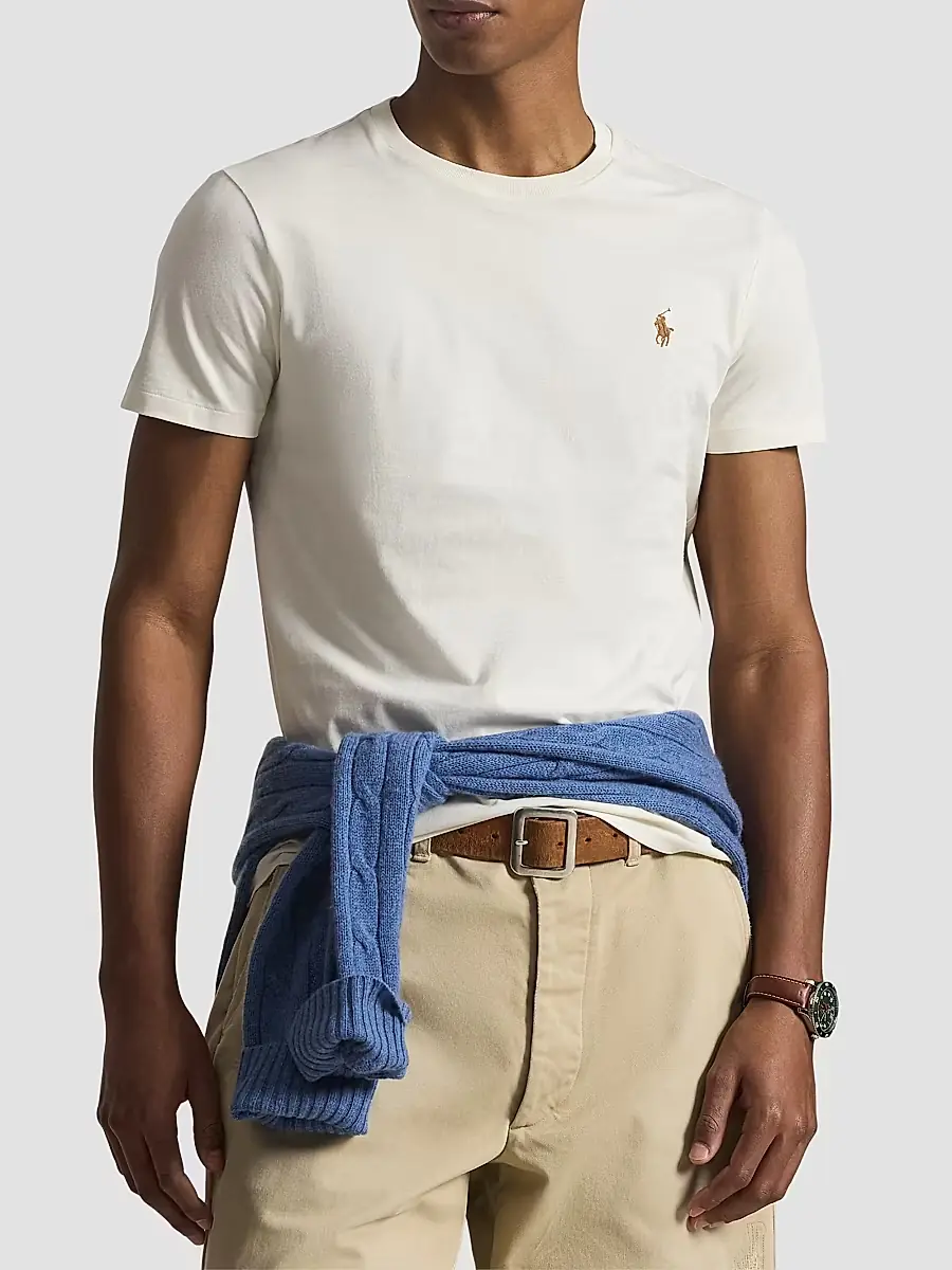Polo Ralph Lauren Men's Custom-Slim-Fit Jersey Crewneck T-Shirt | Thumbnail 4 Polo Ralph Lauren Men's Custom-Slim-Fit Jersey Crewneck T-Shirt | Thumbnail 4