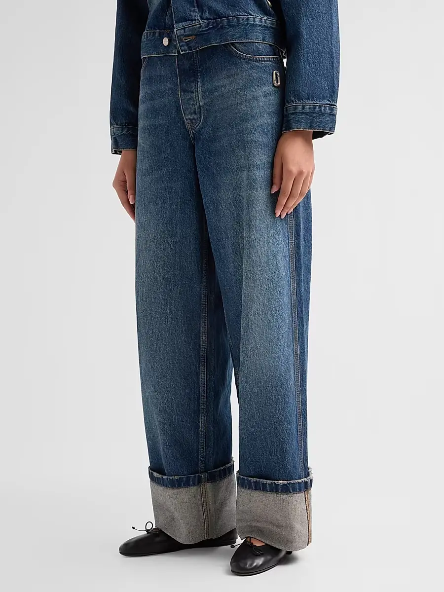 Marc Jacobs Women's Cuffed Wide-Leg Jeans | Thumbnail 4 Marc Jacobs Women's Cuffed Wide-Leg Jeans | Thumbnail 4