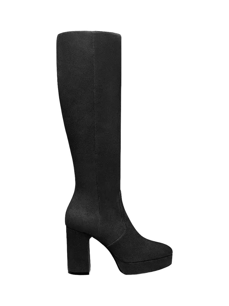 Stuart Weitzman Women's Dayna 100MM Suede Platform Boots - Black | Image 1 Stuart Weitzman Women's Dayna 100MM Suede Platform Boots - Black | Image 1