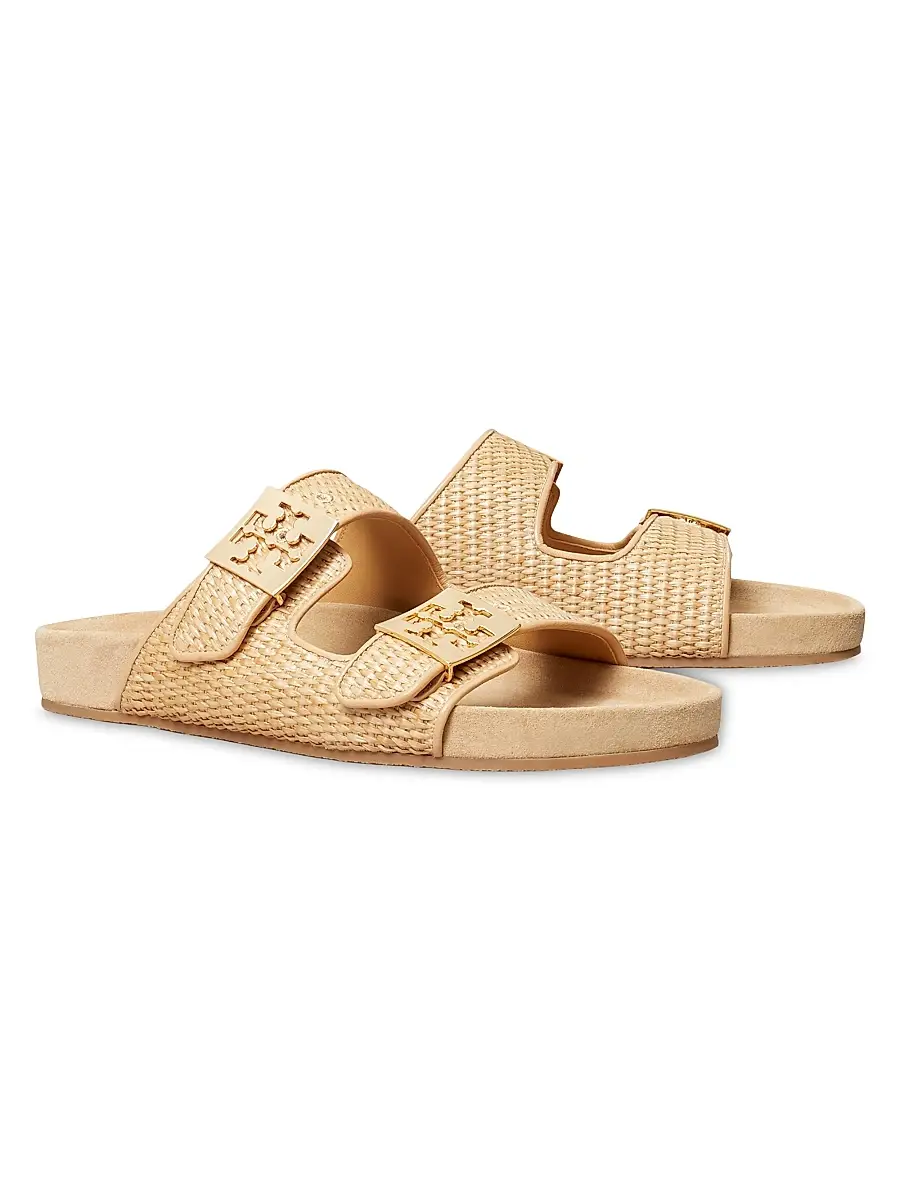 Tory Burch Women's Mellow Raffia Buckle Sandals | Thumbnail 2 Tory Burch Women's Mellow Raffia Buckle Sandals | Thumbnail 2