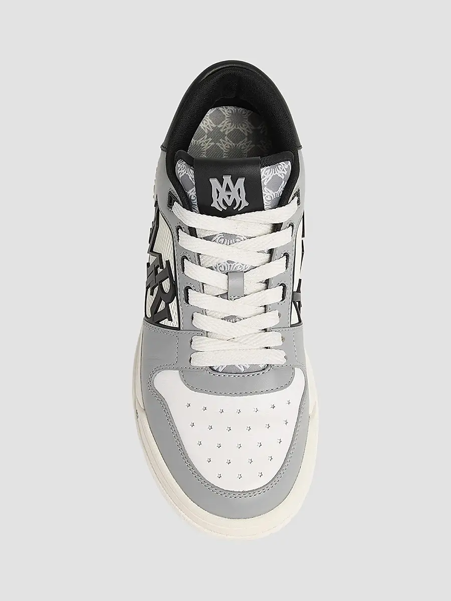 Amiri Men's Classic Logo Colorblocked Leather Low-Top Sneakers - Grey | Thumbnail 3 Amiri Men's Classic Logo Colorblocked Leather Low-Top Sneakers - Grey | Thumbnail 3