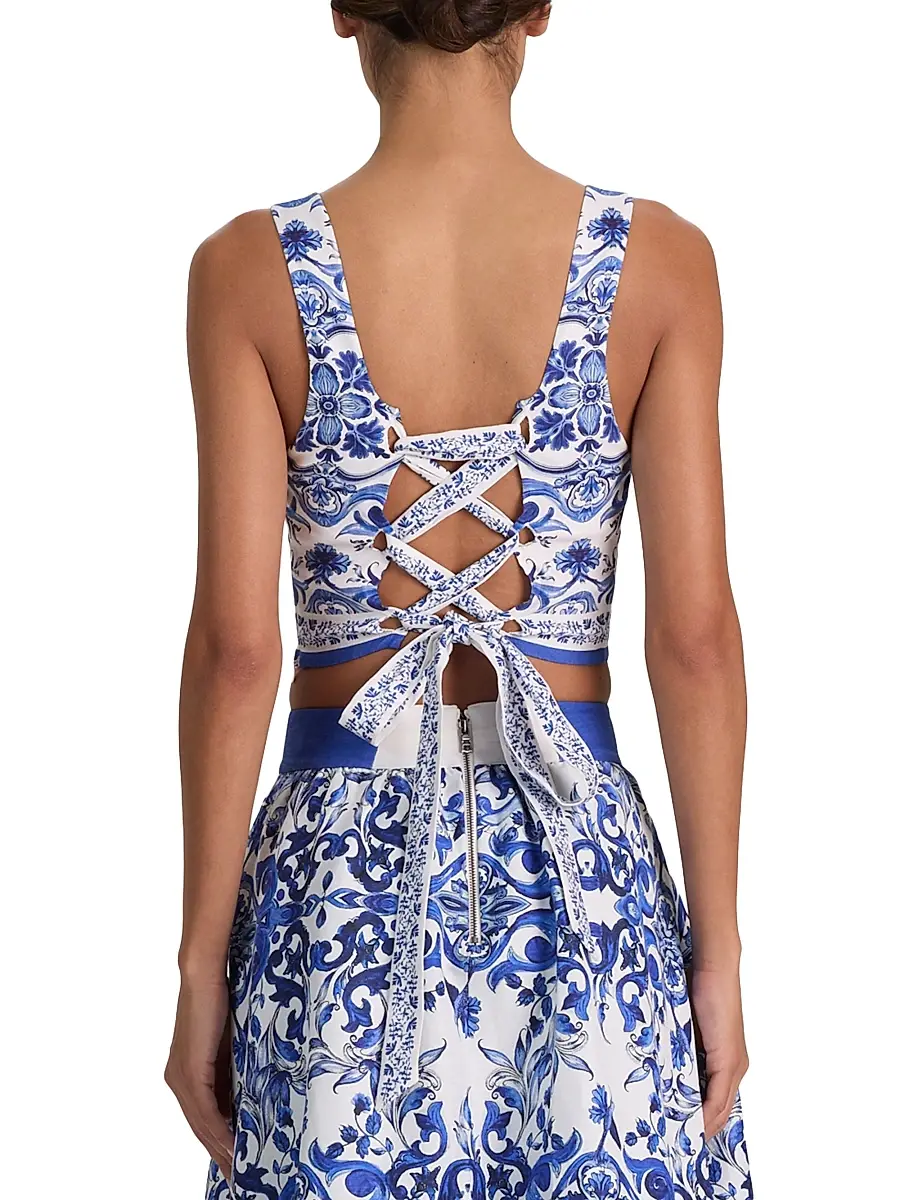 Alice + Olivia Women's Miriam Sweetheart Crop Top | Thumbnail 5