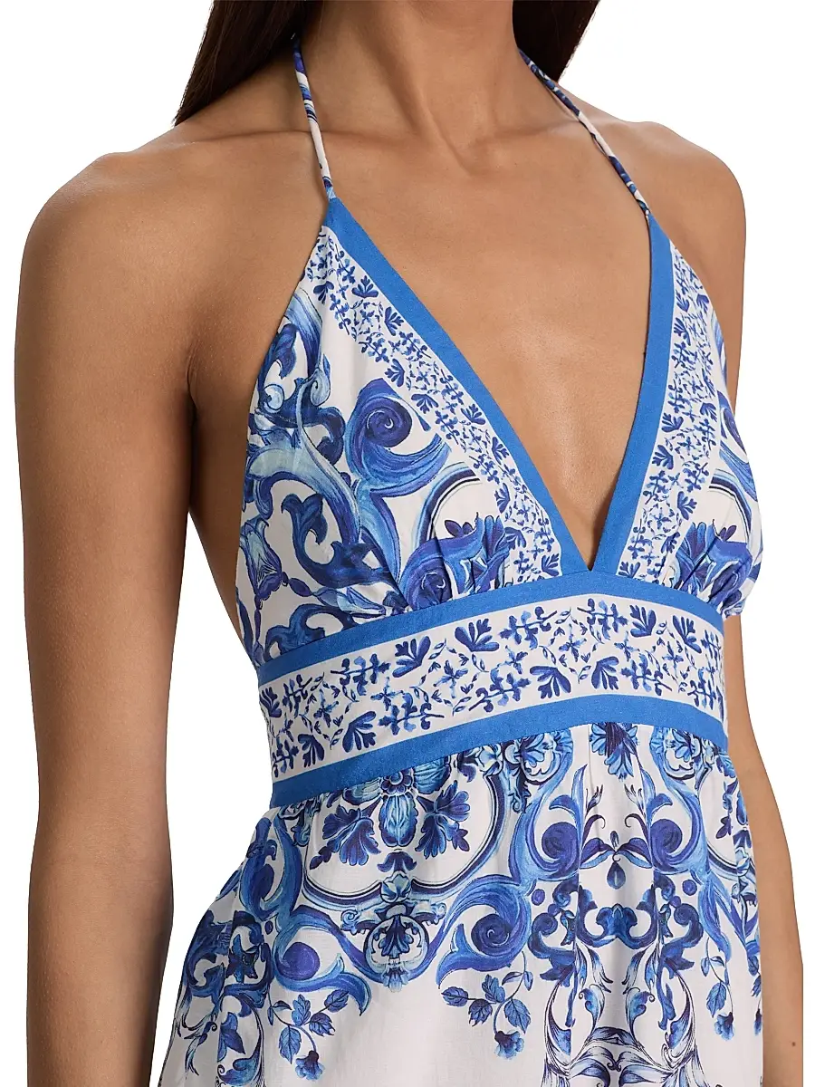 Alice + Olivia Women's Karolina Smocked Waist Tiered Maxi Dress | Thumbnail 6