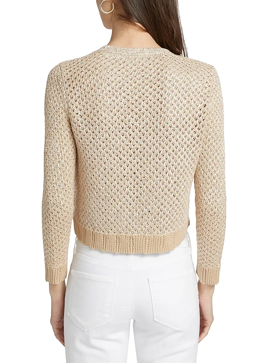 L'Agence Women's Blanca Knit Sequined Cardigan | Thumbnail 5 L'Agence Women's Blanca Knit Sequined Cardigan | Thumbnail 5