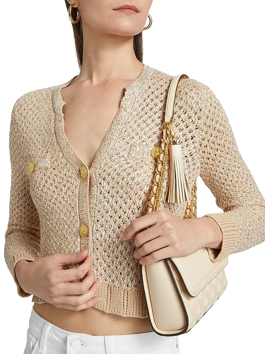 L'Agence Women's Blanca Knit Sequined Cardigan | Thumbnail 6 L'Agence Women's Blanca Knit Sequined Cardigan | Thumbnail 6
