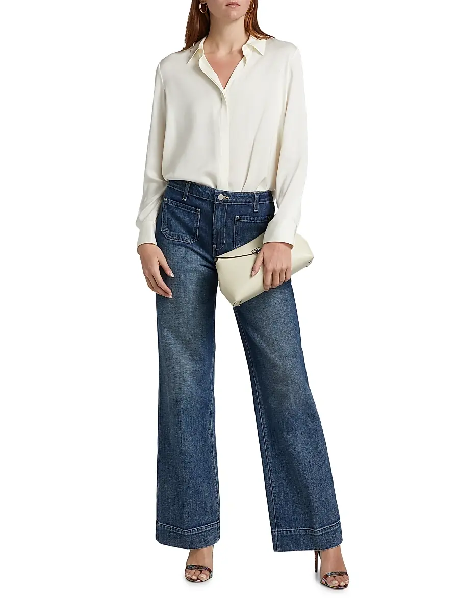 L'Agence Women's Nolan High-Rise Patch Pocket Wide-Leg Jeans | Thumbnail 2 L'Agence Women's Nolan High-Rise Patch Pocket Wide-Leg Jeans | Thumbnail 2
