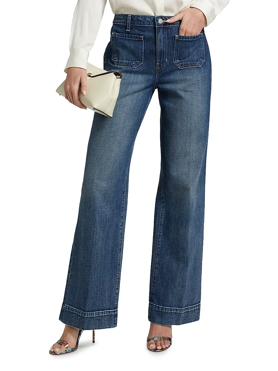 L'Agence Women's Nolan High-Rise Patch Pocket Wide-Leg Jeans | Thumbnail 3 L'Agence Women's Nolan High-Rise Patch Pocket Wide-Leg Jeans | Thumbnail 3