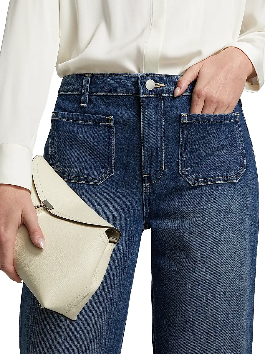 L'Agence Women's Nolan High-Rise Patch Pocket Wide-Leg Jeans | Thumbnail 6 L'Agence Women's Nolan High-Rise Patch Pocket Wide-Leg Jeans | Thumbnail 6
