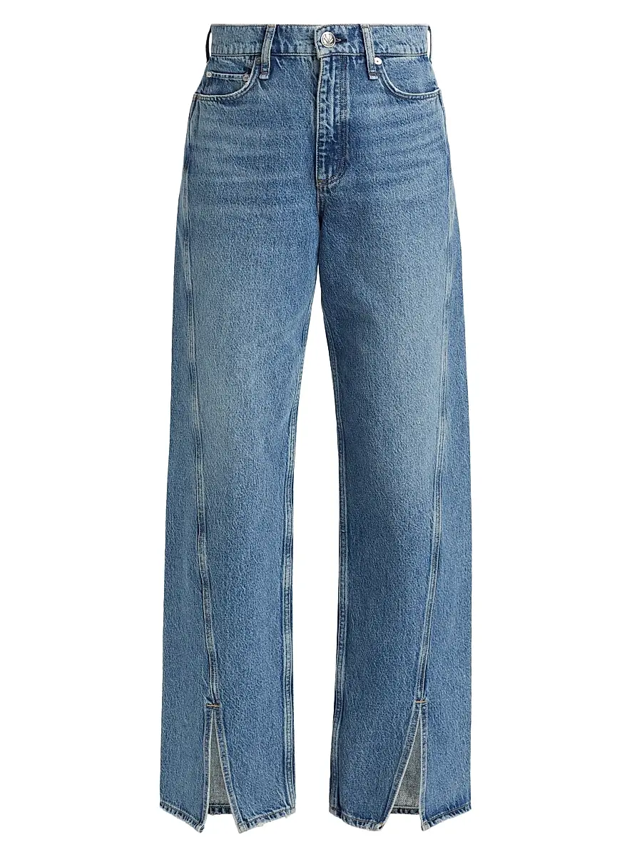 rag & bone Women's Shea High-Rise Relaxed Straight Jeans