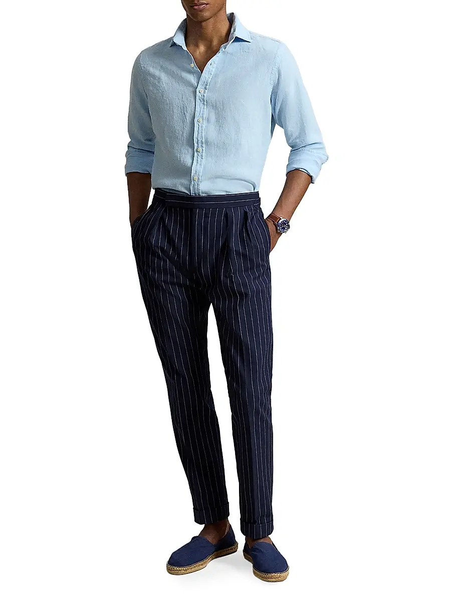 Polo Ralph Lauren Men's Linen Button-Front Shirt | Thumbnail 2 Polo Ralph Lauren Men's Linen Button-Front Shirt | Thumbnail 2