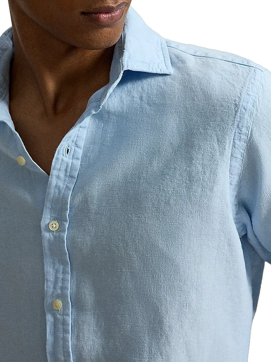 Polo Ralph Lauren Men's Linen Button-Front Shirt | Thumbnail 5 Polo Ralph Lauren Men's Linen Button-Front Shirt | Thumbnail 5
