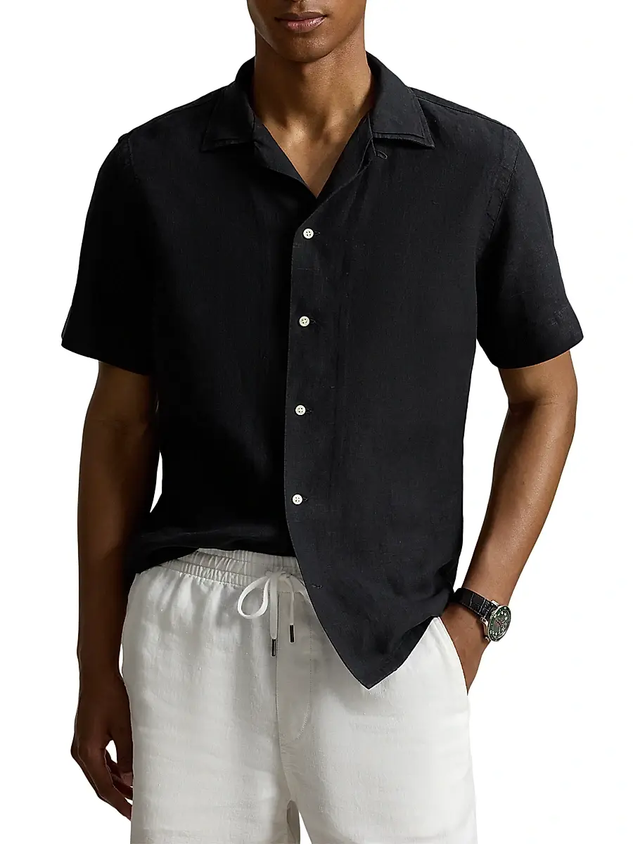 Polo Ralph Lauren Men's Classic-Fit Linen Camp Shirt | Thumbnail 3