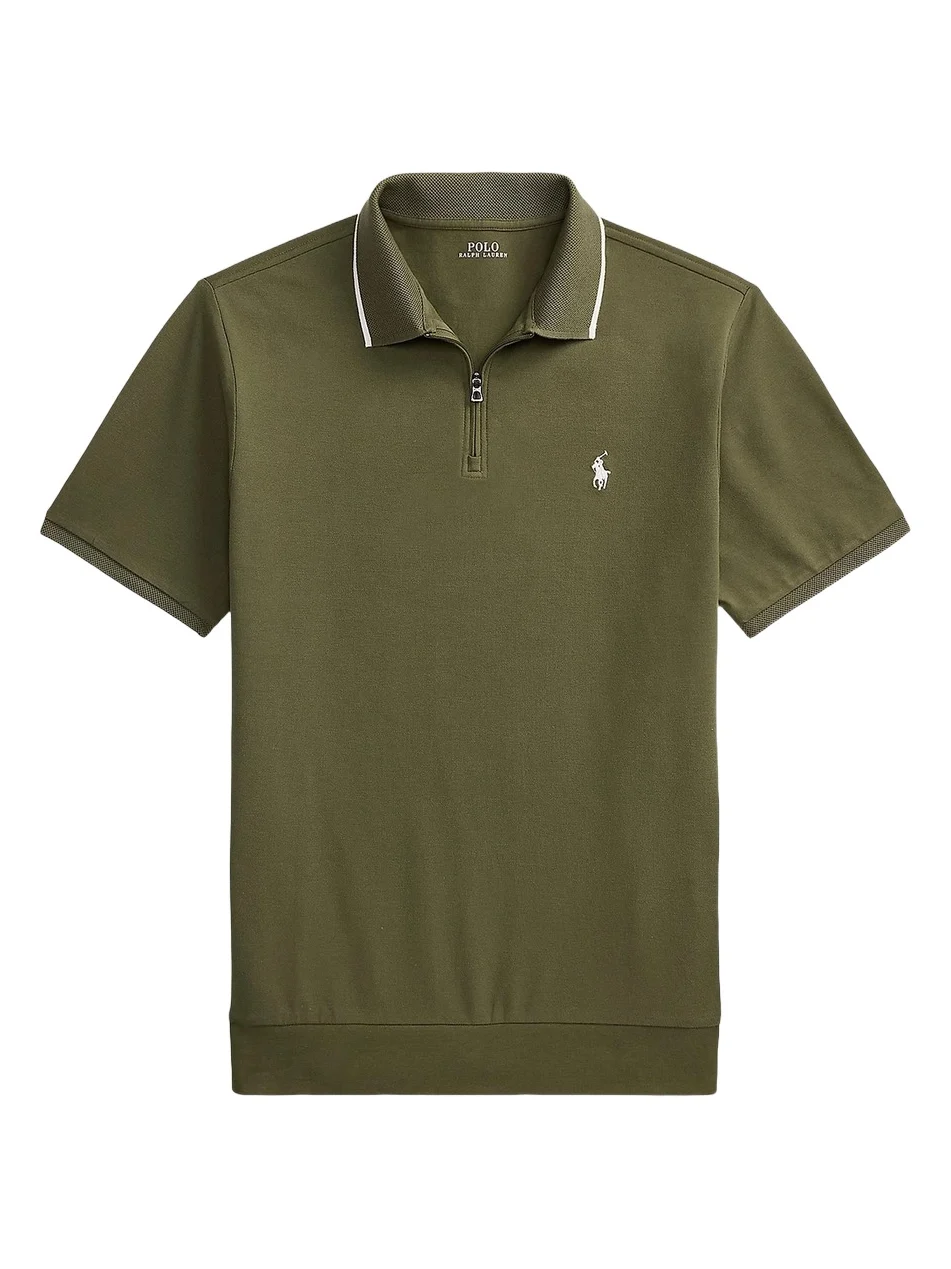 Men's Classic-Fit Stretch Mesh Zip Polo Shirt Men's Classic-Fit Stretch Mesh Zip Polo Shirt