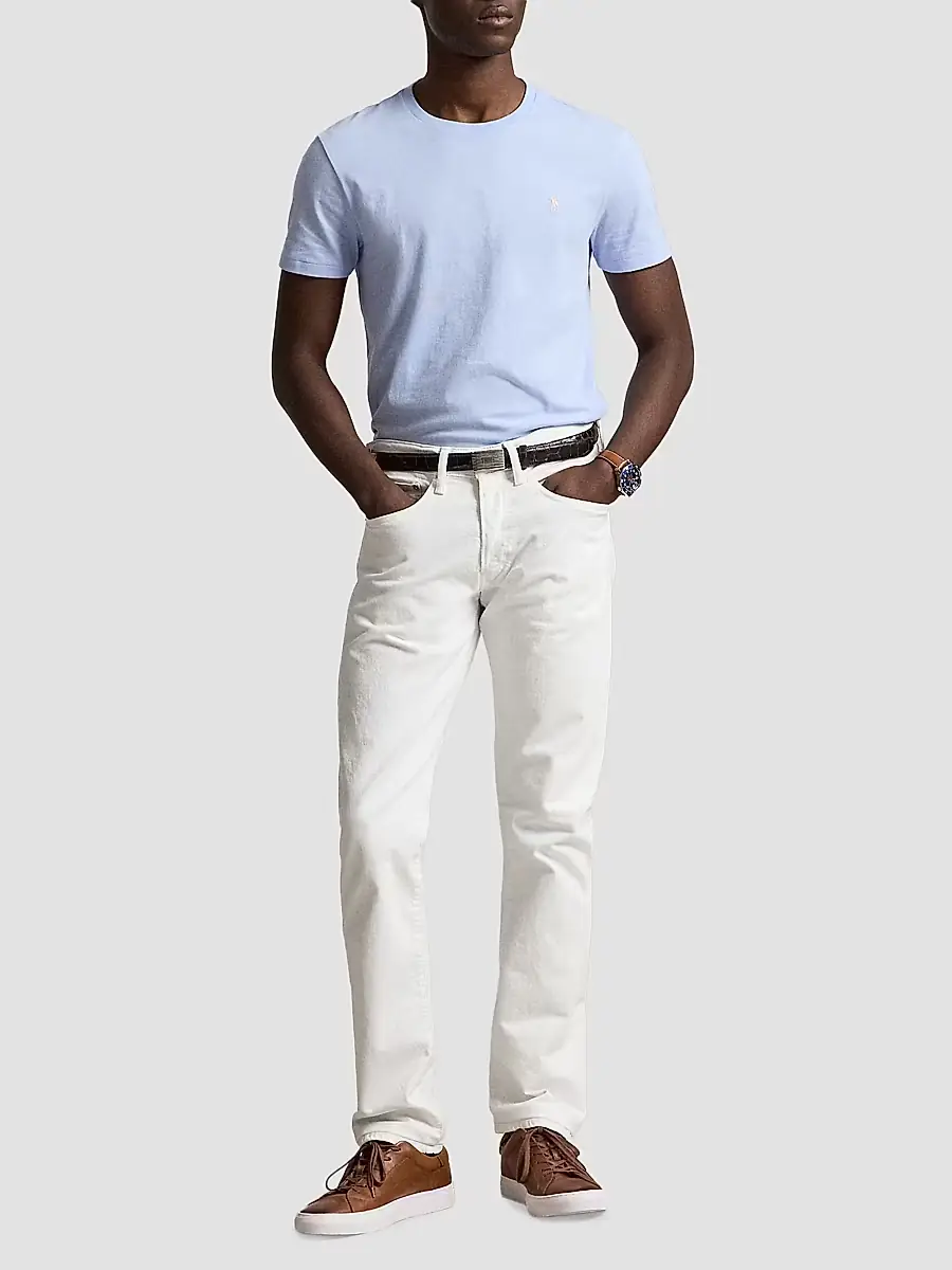 Polo Ralph Lauren Men's Custom-Slim-Fit Jersey Crewneck T-Shirt | Thumbnail 2 Polo Ralph Lauren Men's Custom-Slim-Fit Jersey Crewneck T-Shirt | Thumbnail 2