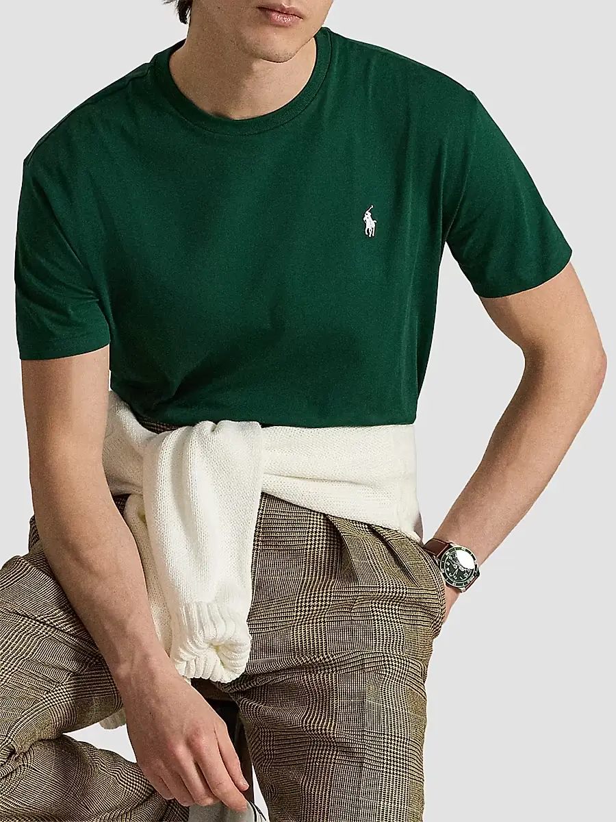 Polo Ralph Lauren Men's Custom-Slim-Fit Jersey Crewneck T-Shirt | Thumbnail 6 Polo Ralph Lauren Men's Custom-Slim-Fit Jersey Crewneck T-Shirt | Thumbnail 6