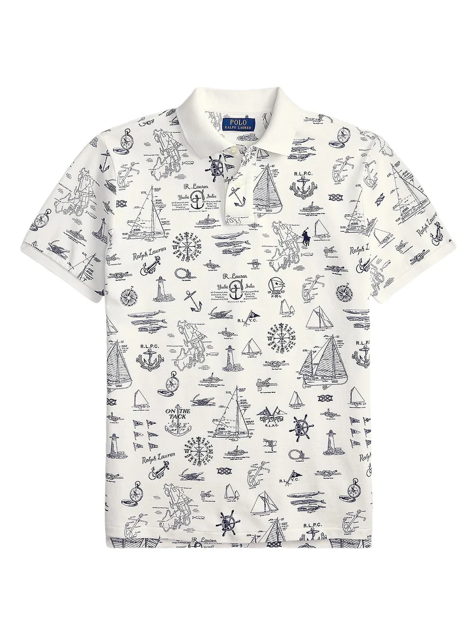 Polo Ralph Lauren Men's Custom-Slim-Fit Nautical Mesh Polo Shirt