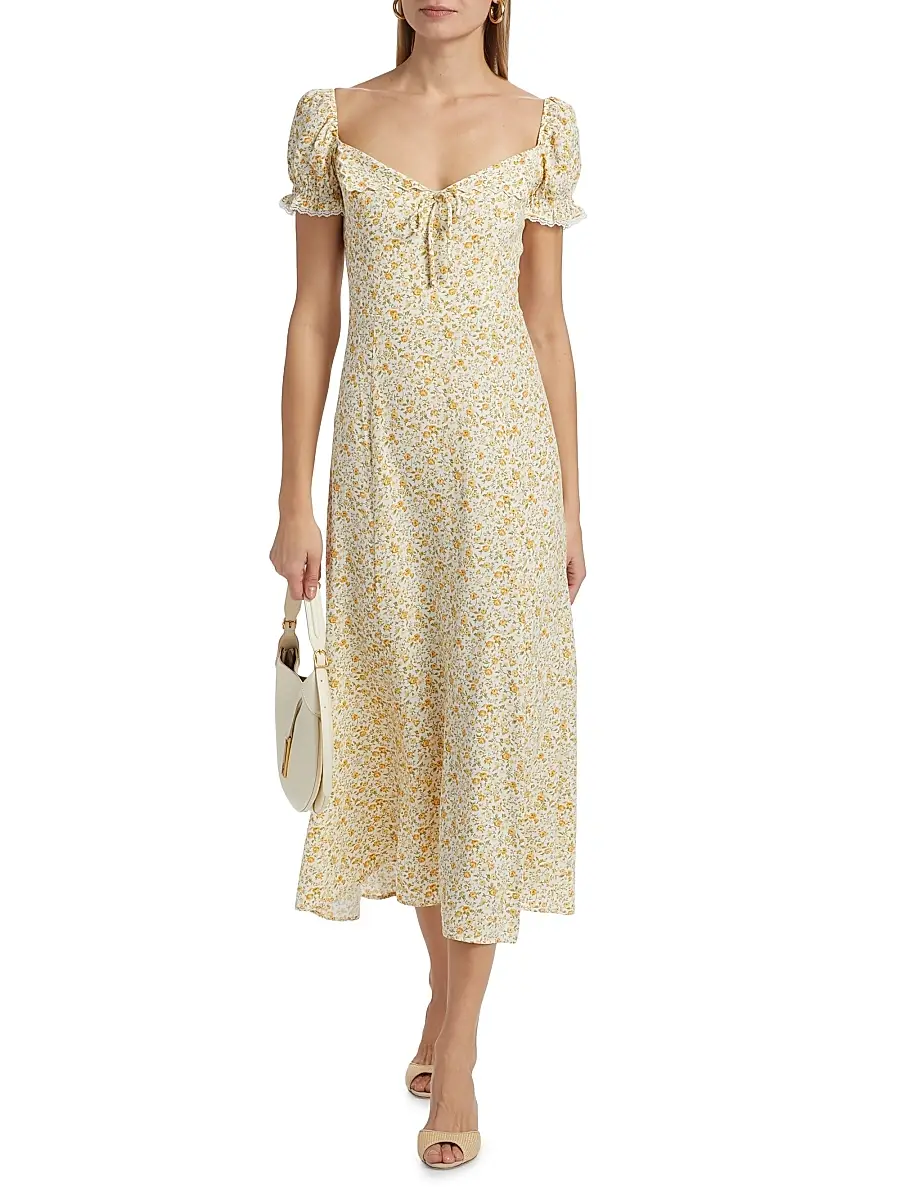 Reformation Women's Shyla Floral Midi-Dress | Thumbnail 2