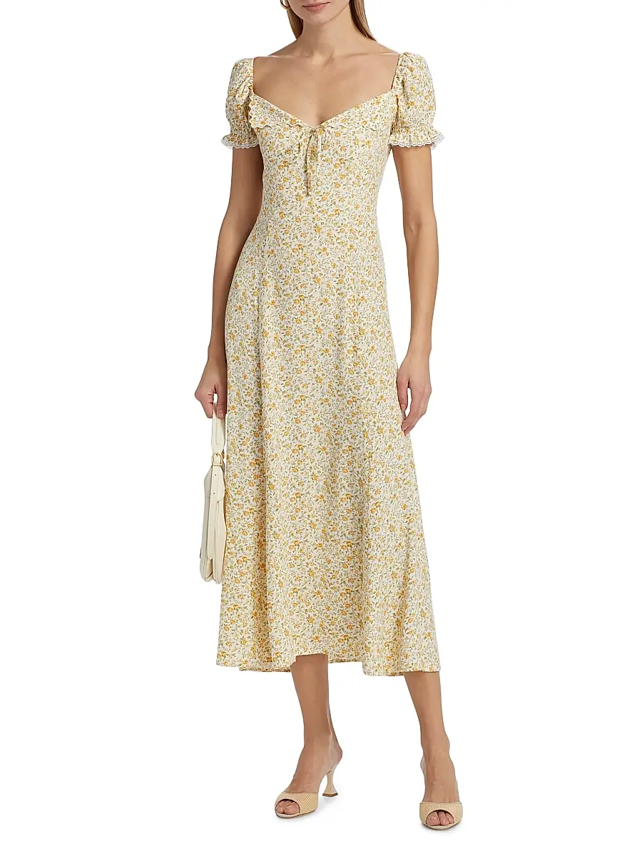 Reformation Women's Shyla Floral Midi-Dress | Thumbnail 3