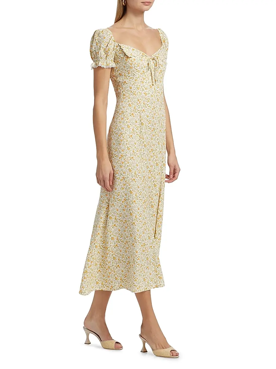 Reformation Women's Shyla Floral Midi-Dress | Thumbnail 4