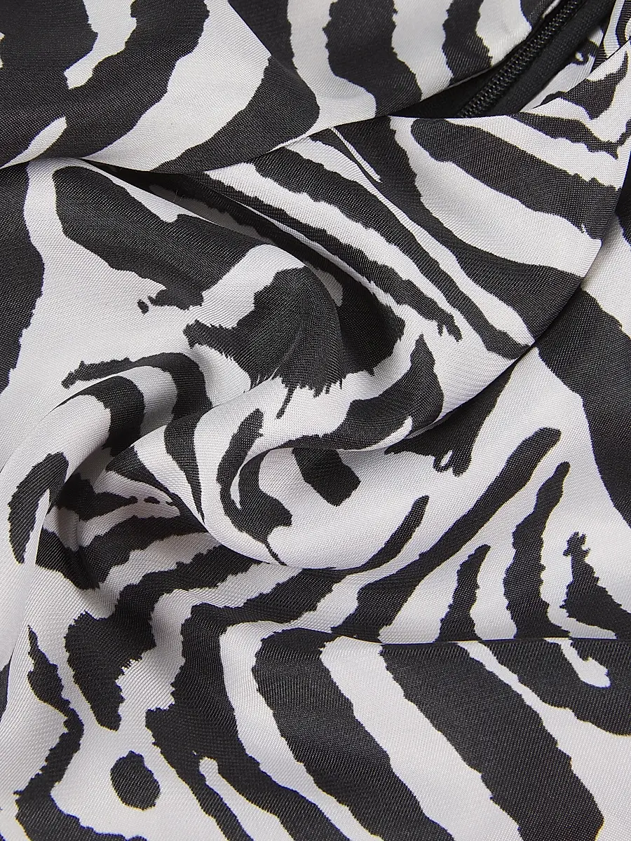 Undra Celeste Women's Joi Zebra-Print Tie-Waist Midi-Dress | Thumbnail 6 Undra Celeste Women's Joi Zebra-Print Tie-Waist Midi-Dress | Thumbnail 6