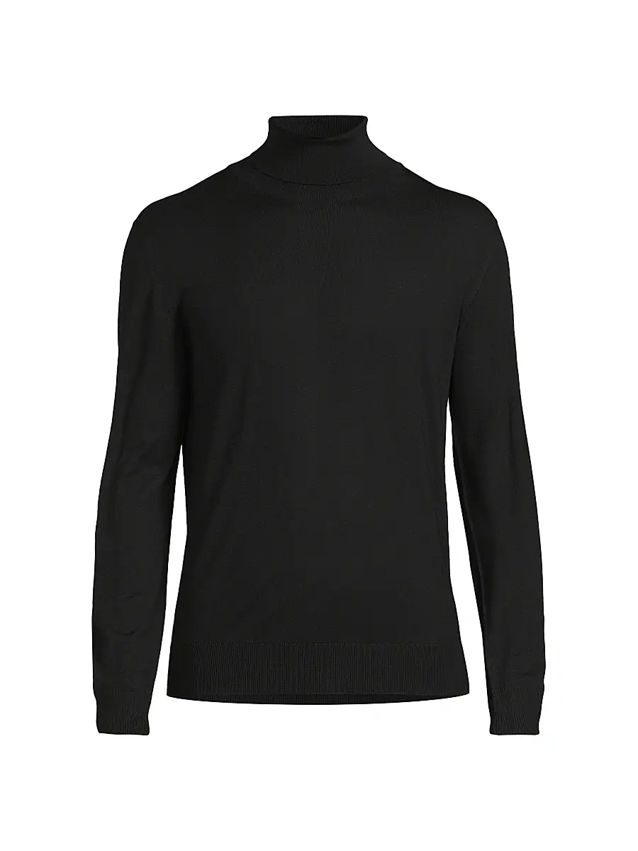 Stefano Ricci Men's Wool Turtleneck Sweater - Black | Image 1 Stefano Ricci Men's Wool Turtleneck Sweater - Black | Image 1