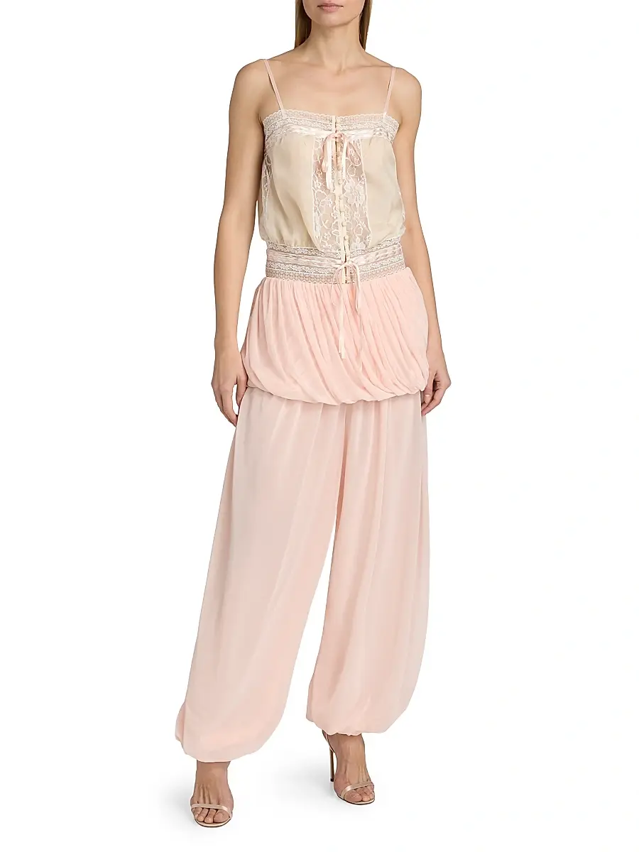 Ronny Kobo Women's Laila Silk Lace-Trim Top | Thumbnail 2 Ronny Kobo Women's Laila Silk Lace-Trim Top | Thumbnail 2