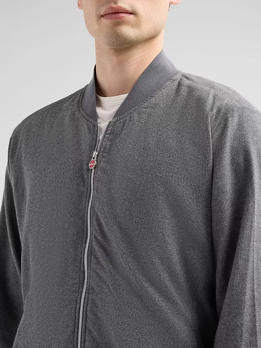 Kiton Men's Cotton Jersey Zip-Front Jacket | Thumbnail 5 Kiton Men's Cotton Jersey Zip-Front Jacket | Thumbnail 5