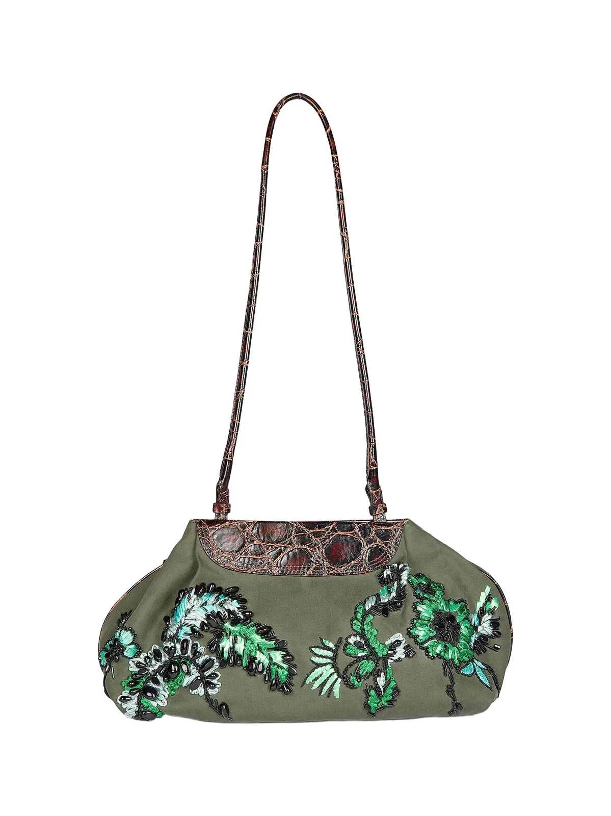 Women's Medium Embroidered Cotton Clutch Women's Medium Embroidered Cotton Clutch