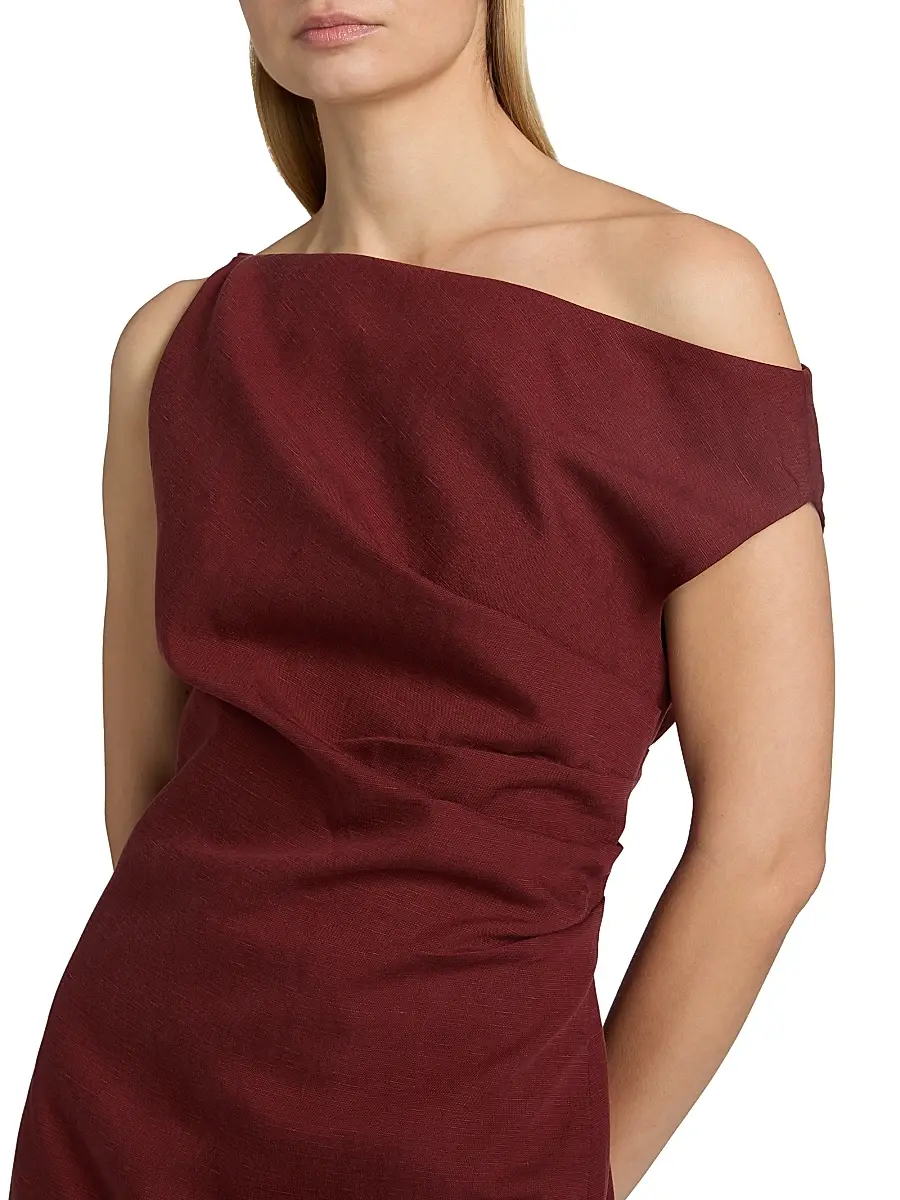 Ronny Kobo Women's Winnie Draped One-Shoulder Minidress | Thumbnail 6 Ronny Kobo Women's Winnie Draped One-Shoulder Minidress | Thumbnail 6
