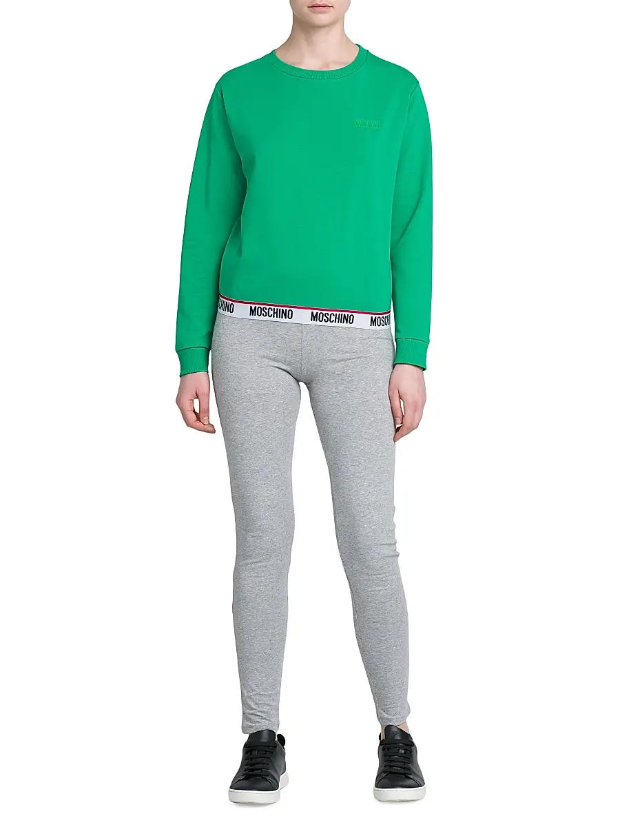 MOSCHINO Women's Stretch-Cotton Crewneck Sweatshirt | Thumbnail 2