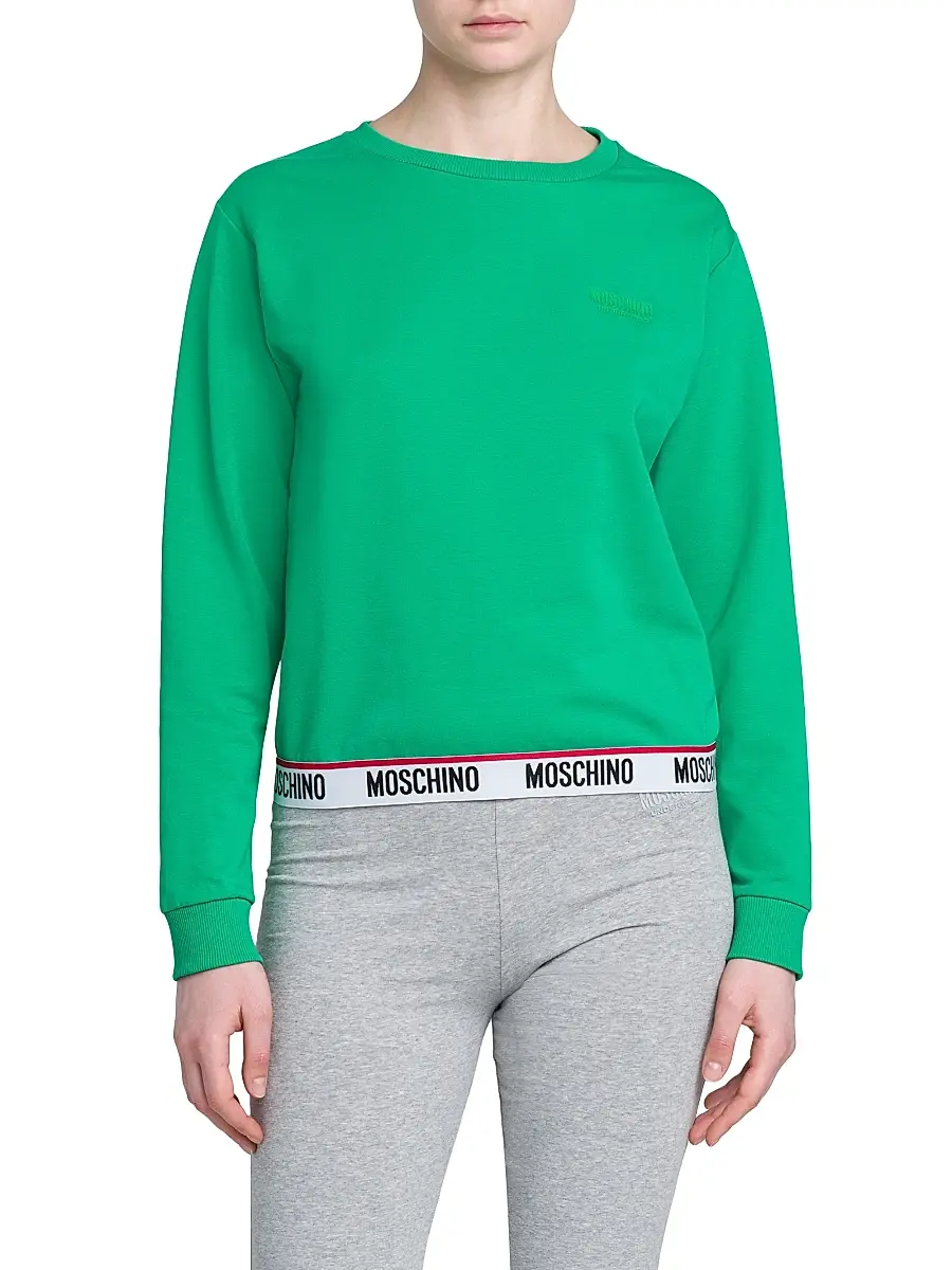 MOSCHINO Women's Stretch-Cotton Crewneck Sweatshirt | Thumbnail 3