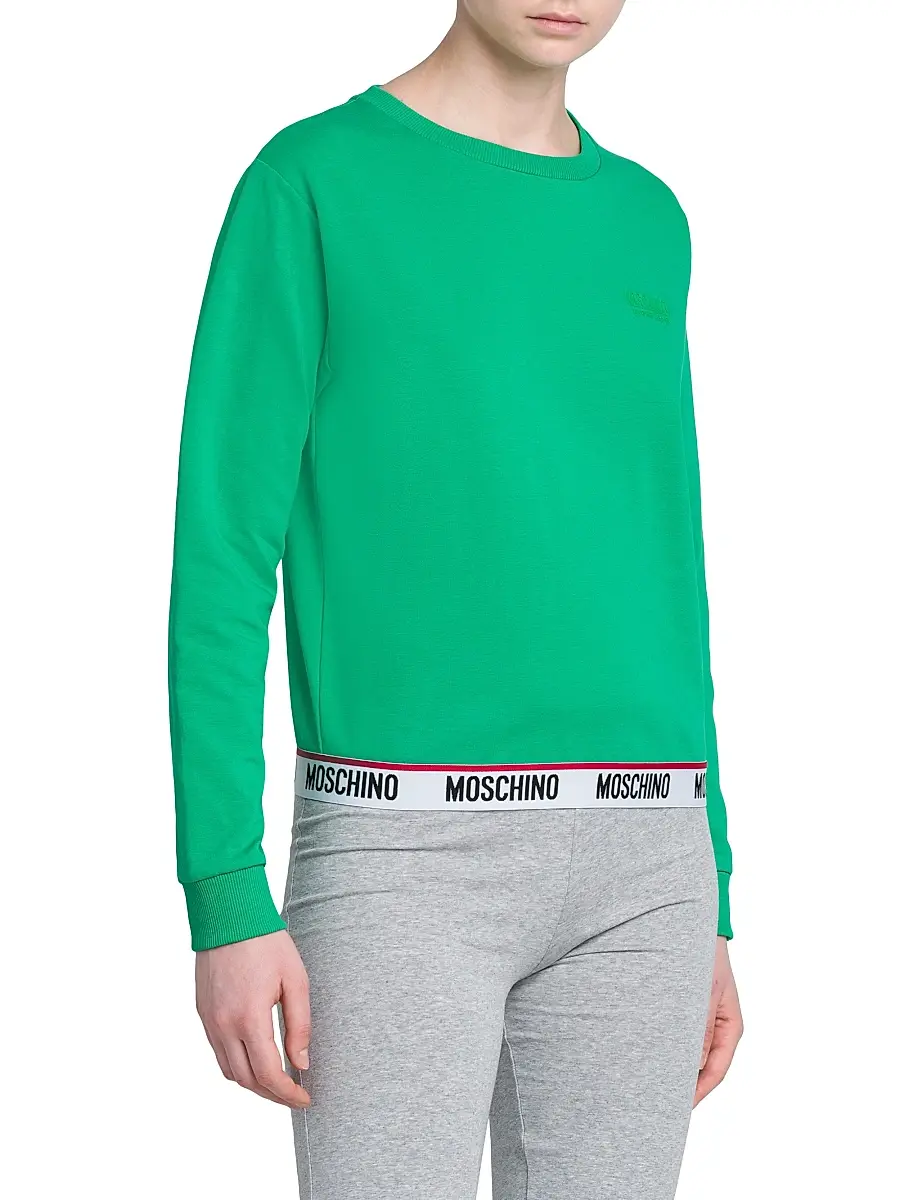 MOSCHINO Women's Stretch-Cotton Crewneck Sweatshirt | Thumbnail 4