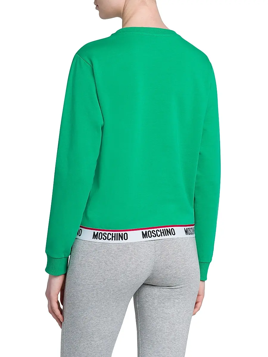 MOSCHINO Women's Stretch-Cotton Crewneck Sweatshirt | Thumbnail 5